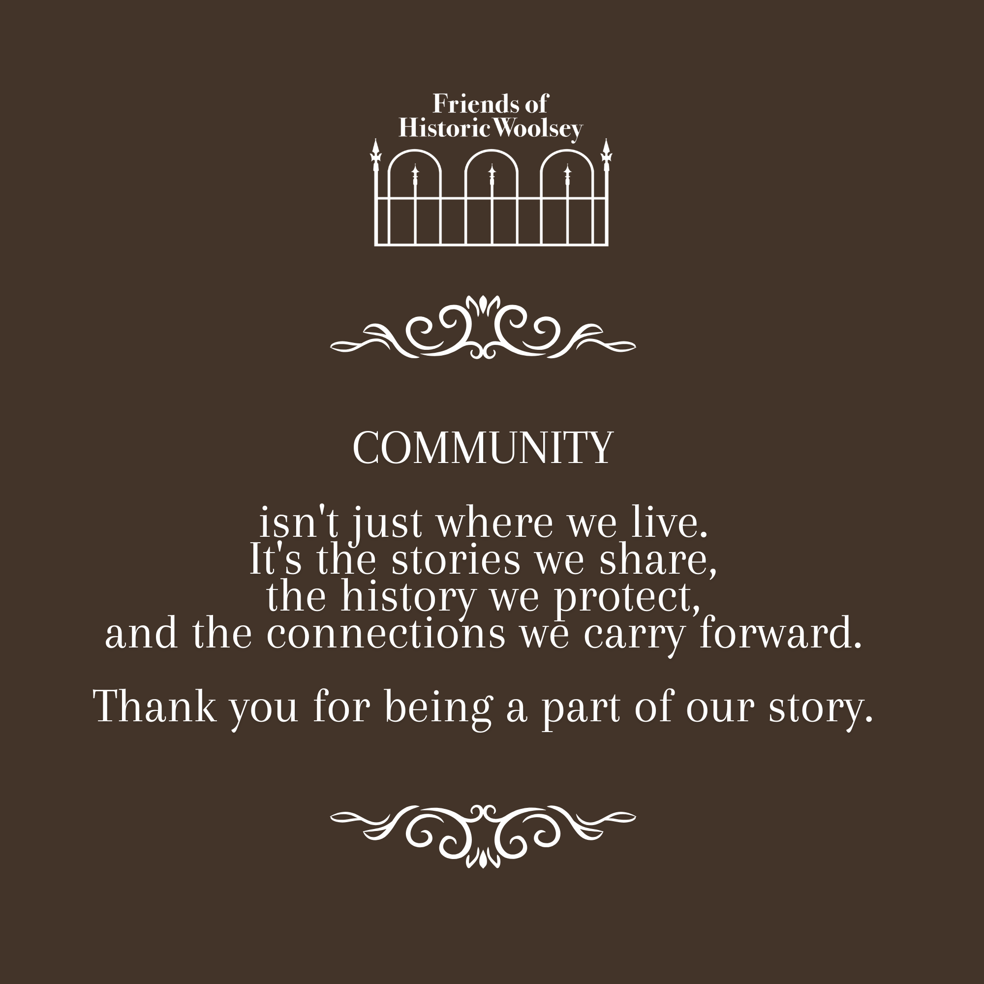 Community is the stories we share.
