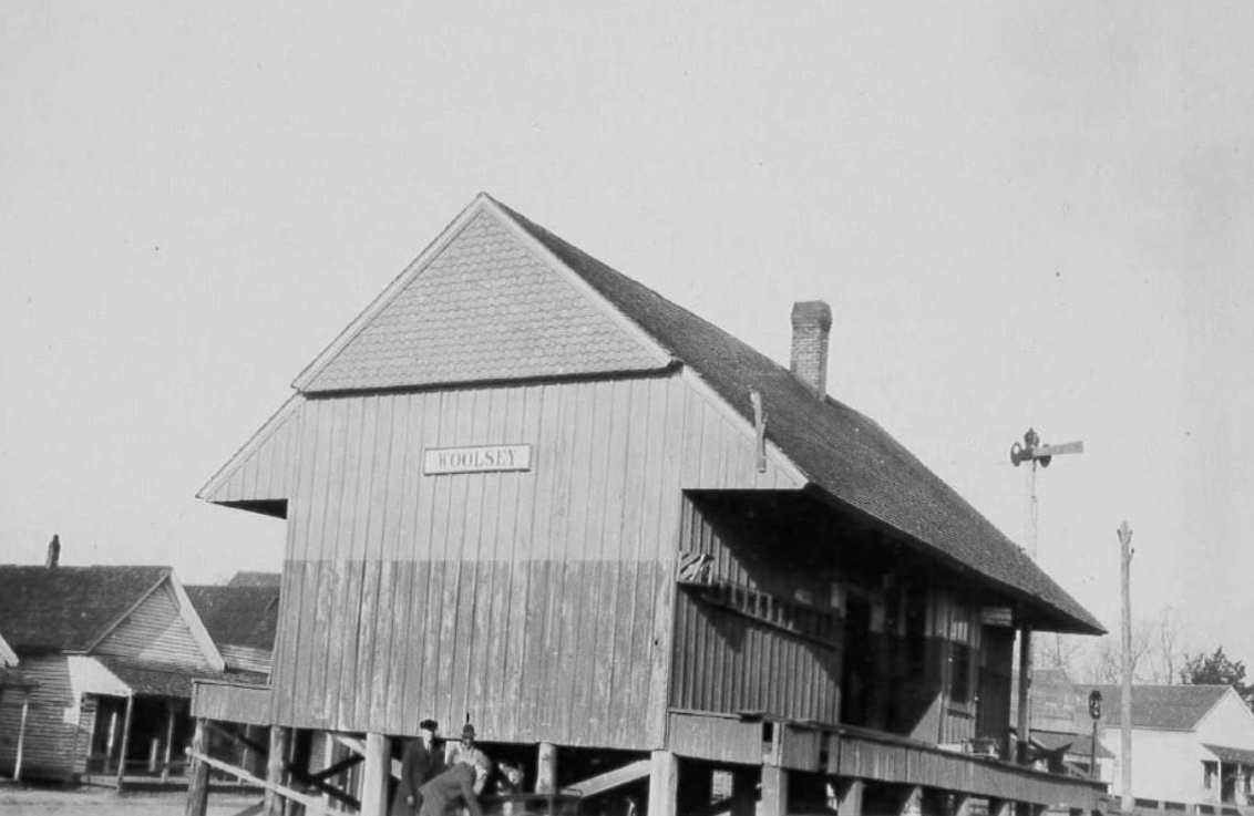 Historic train depot in Woolsey from the Ben Roberts collection.