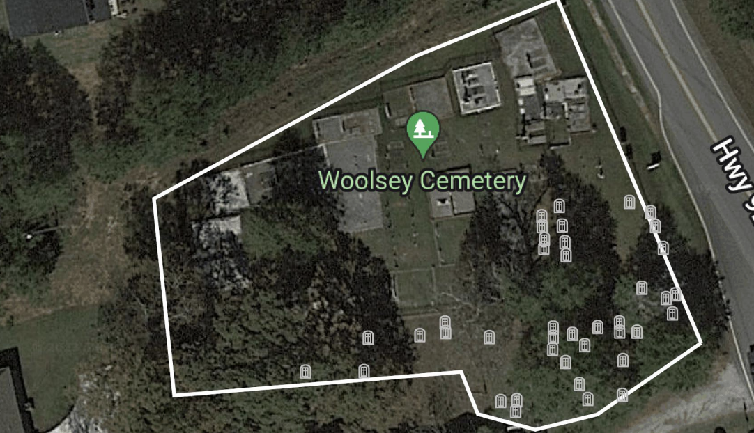 Ground Penetrating Radar Cemetery photo with Unmarked Grave Locations