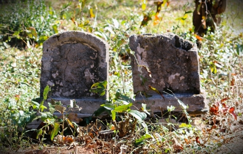 Two graves outside of the fence Photo by Cindy Griffin ©2023