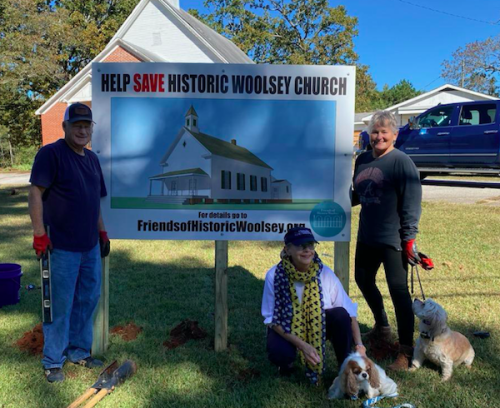 The sign looks great! Thank you to the sign team! Photo by Gary Laggis October 17, 2023