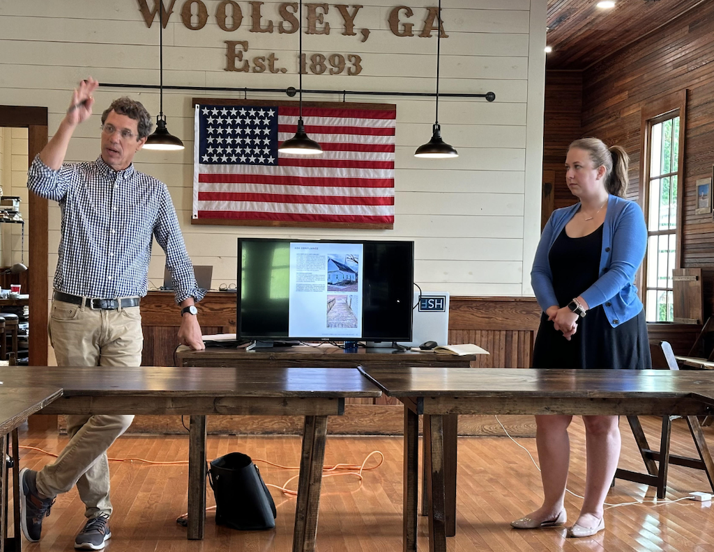 Greg Jacobs and Ellie Isaacs of presenting Historic Structure Report by C Griffin ©2024