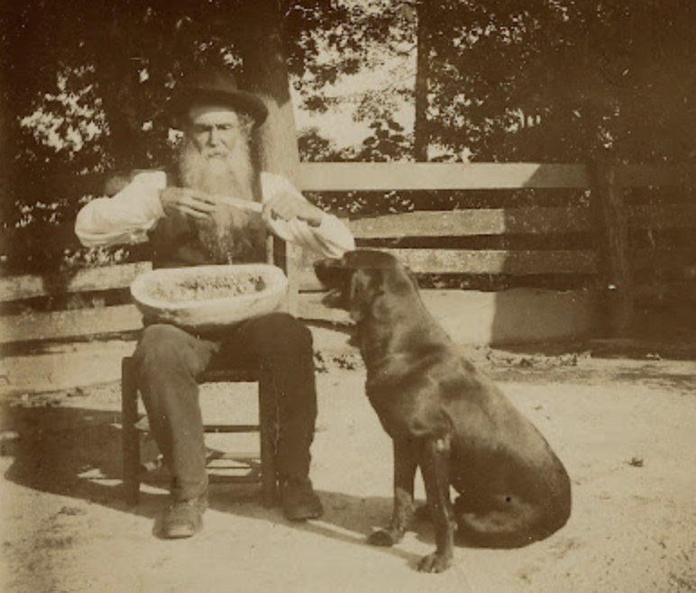 Juan Fernandez McLean and his dog Mike. Courtesy of Robert Reeves Juan Fernandez McLean and his dog Mike. Courtesy of Robert Reeves