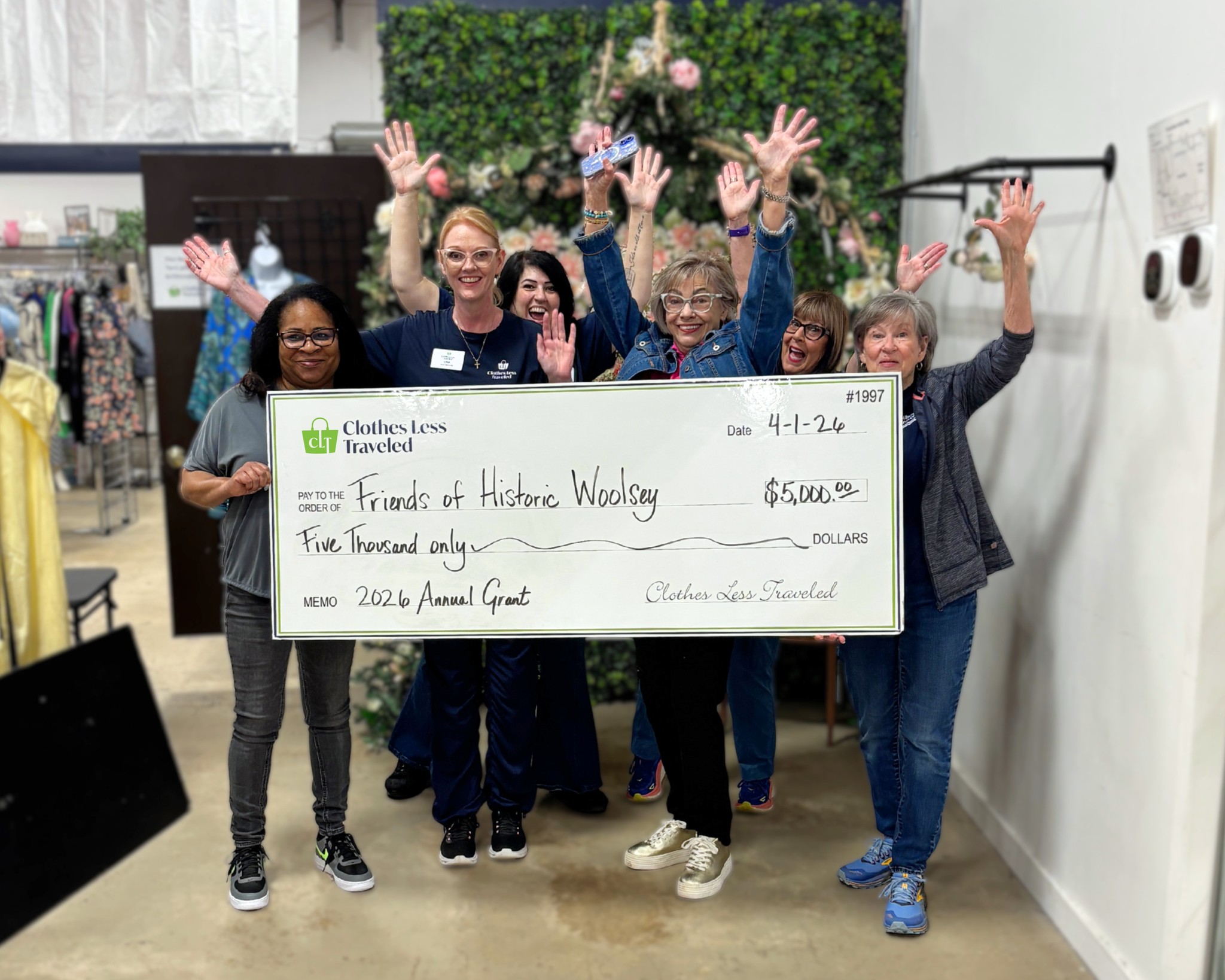 Thank you to Clothes Less Traveled for a 2026 Grant! Photo Courtesy of Clothes Less Traveled Thank you to Clothes Less Traveled for a 2026 Grant! Photo Courtesy of Clothes Less Traveled